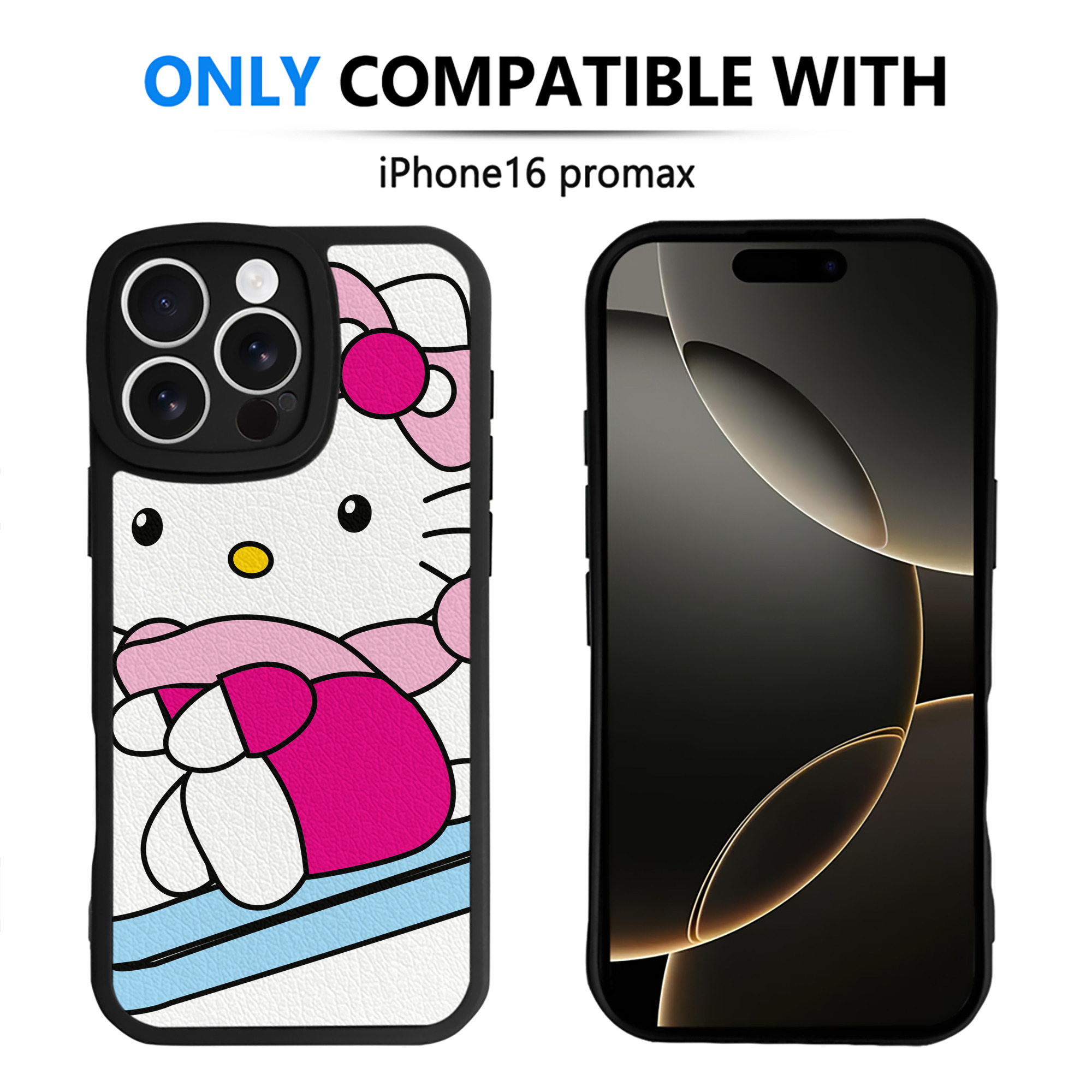 （画像用） Hello Kitty ハローキティ 【iPhone 16シリーズ対応】シリコンスマホケース（レザー調） 材質：シリコン